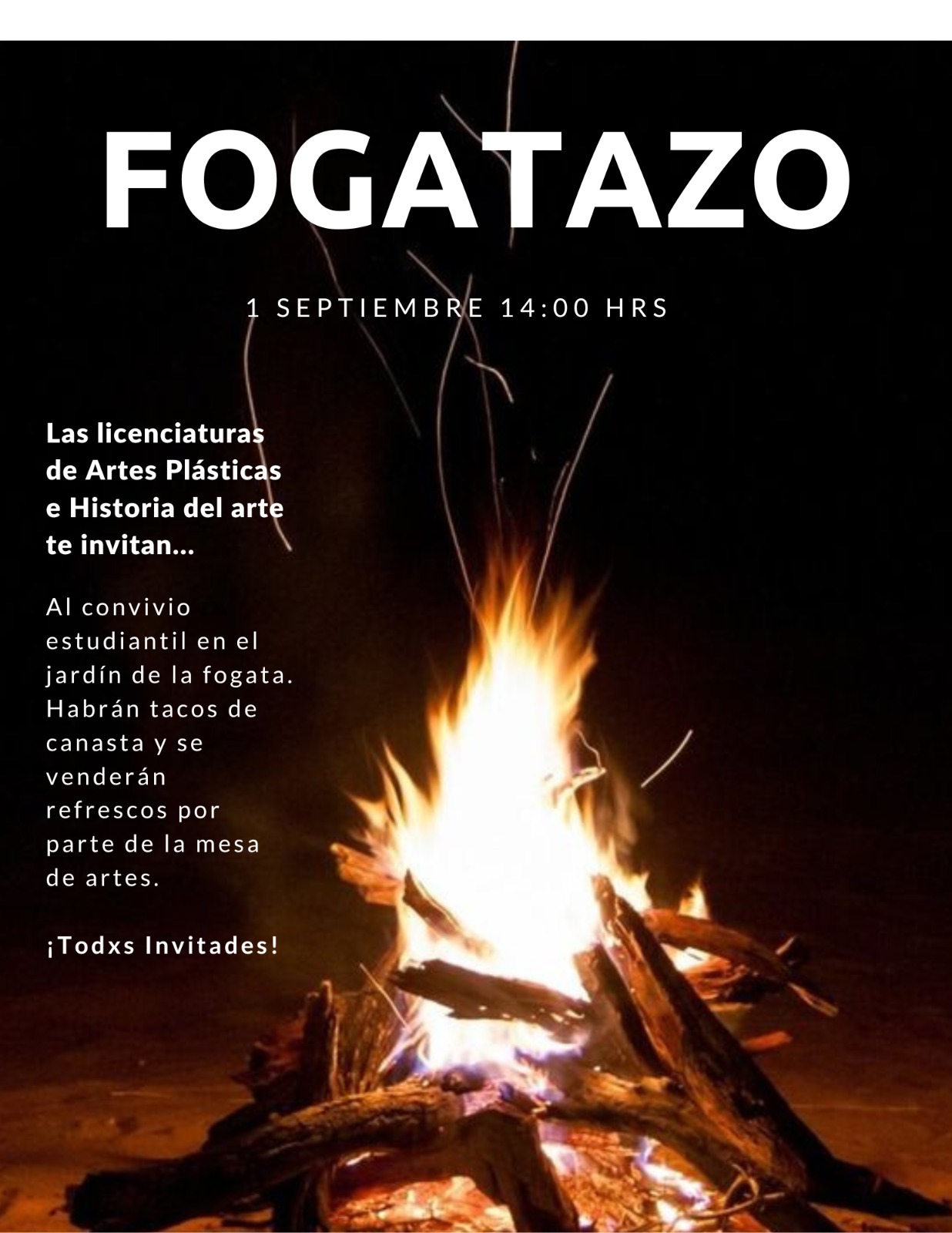 Segundo fogatazo anual de la Carrera de Artes Plásticas